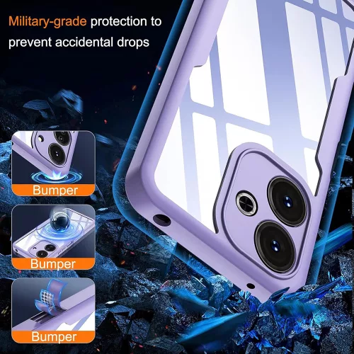Techsuit - ColorVerse 360 tok kijelzővédővel - Samsung Galaxy A06 4G - Lila