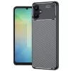 Techsuit - CarbonFiber szilikon tok - Samsung Galaxy A06 4G - Fekete