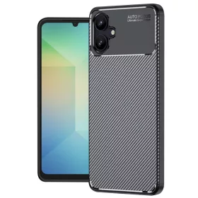   Techsuit - CarbonFiber szilikon tok - Samsung Galaxy A06 4G - Fekete