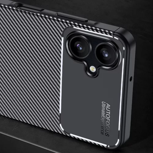 Techsuit - CarbonFiber szilikon tok - Samsung Galaxy A06 4G - Fekete