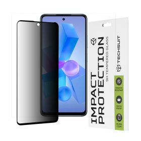   Techsuit - 111D Privacy betekintésgátló üvegfólia - Infinix Hot 40 / 40 Pro / Tecno Spark 20 Pro / Pova 5 Pro - Fekete