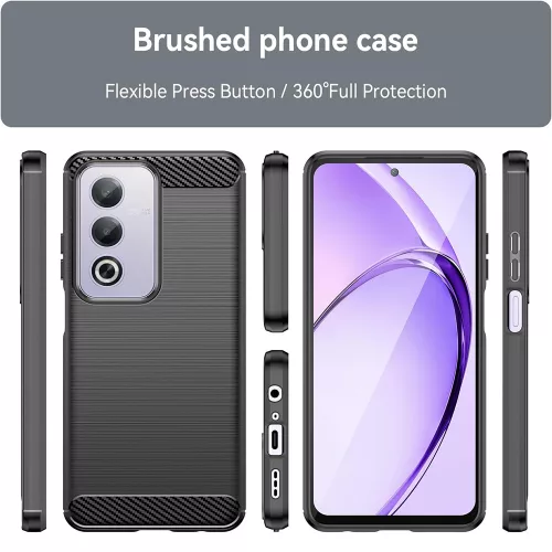 Techsuit - Carbon szilikon tok - Oppo A80 5G - Fekete