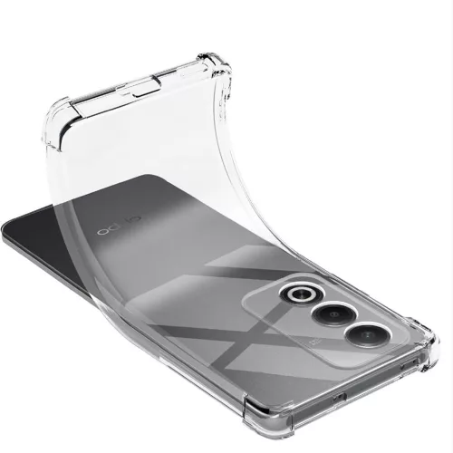 Techsuit - Shockproof Átlátszó Ütésálló Szilikon tok - Oppo A80 5G - Átlátszó