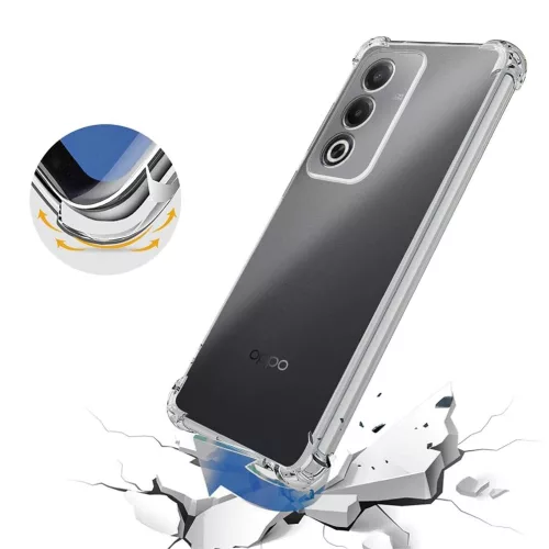 Techsuit - Shockproof Átlátszó Ütésálló Szilikon tok - Oppo A80 5G - Átlátszó