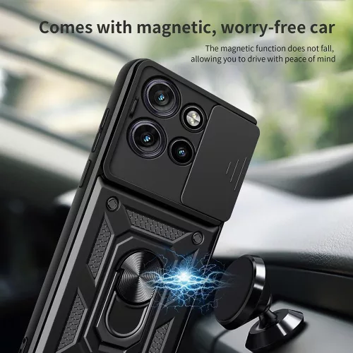 Techsuit - CamShield ütésálló tok - Motorola Edge 50 - Fekete