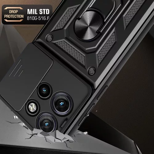 Techsuit - CamShield ütésálló tok - Motorola Edge 50 - Fekete
