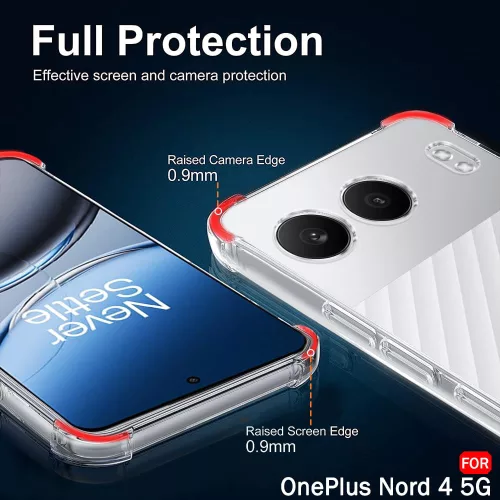 Techsuit - Shockproof Átlátszó Ütésálló Szilikon tok - OnePlus Nord 4 - Átlátszó