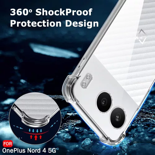 Techsuit - Shockproof Átlátszó Ütésálló Szilikon tok - OnePlus Nord 4 - Átlátszó