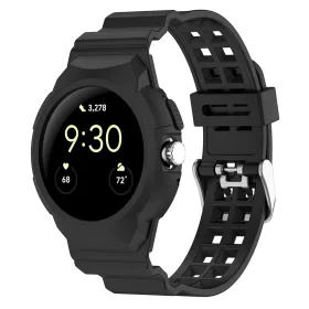   Techsuit - Watchband (W065) - Google Pixel Watch / Watch 2 / Watch 3 / Watch 4 41mm - Black