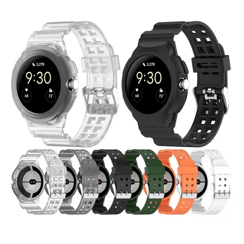 Techsuit - Watchband (W065) - Google Pixel Watch / Watch 2 / Watch 3 / Watch 4 41mm - Orange