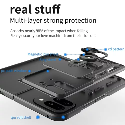 Techsuit - CamShield ütésálló tok - Google Pixel 9 Pro Fold - Rosegold