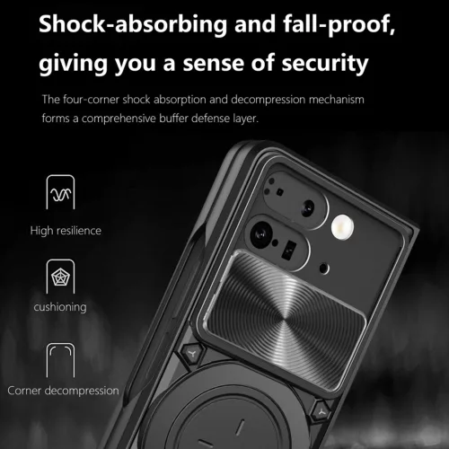 Techsuit - CamGuard Pro ütésálló tok - Google Pixel 9 Pro Fold - Piros