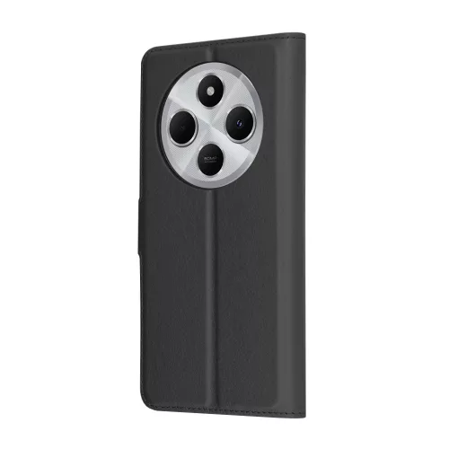 Techsuit - Leather Folio kinyitható tok - Xiaomi Redmi 14C / Poco C75 - Fekete