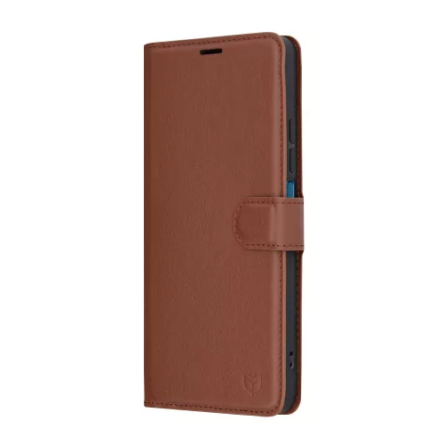 Techsuit - Leather Folio kinyitható tok - Xiaomi Redmi 14C / Poco C75 - Barna