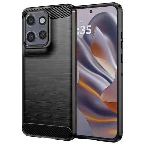 Techsuit - Carbon szilikon tok - Motorola Edge 50 Neo / Edge 60 Neo / Motorola ThinkPhone 25 - Fekete