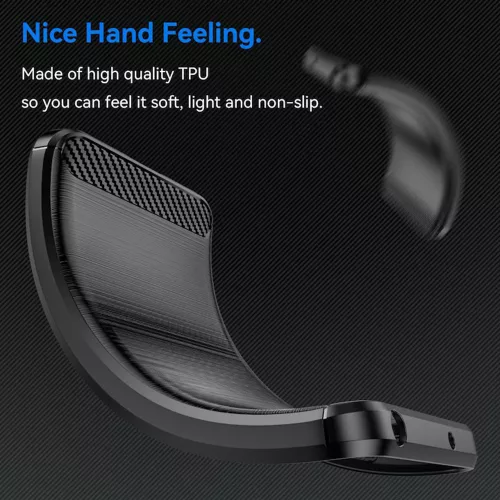 Techsuit - Carbon szilikon tok - Motorola Edge 50 Neo / Edge 60 Neo / Motorola ThinkPhone 25 - Fekete