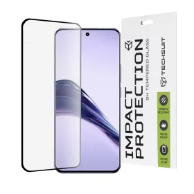   Techsuit - 111D Full Cover / Full Glue üvegfólia / 3D kerekített szélű kijelzőhöz - Realme 13 Pro / 13 Pro+ - Fekete széllel