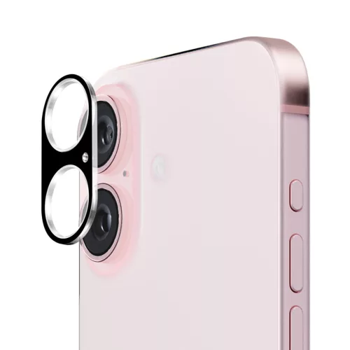 Techsuit - Full Camera - Kameravédő üvegfólia - iPhone 16 / iPhone 16 Plus - Fekete