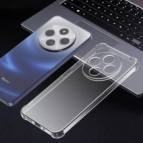 Techsuit - Shockproof Átlátszó Ütésálló Szilikon tok - Xiaomi Redmi 14C / Poco C75 - Átlátszó