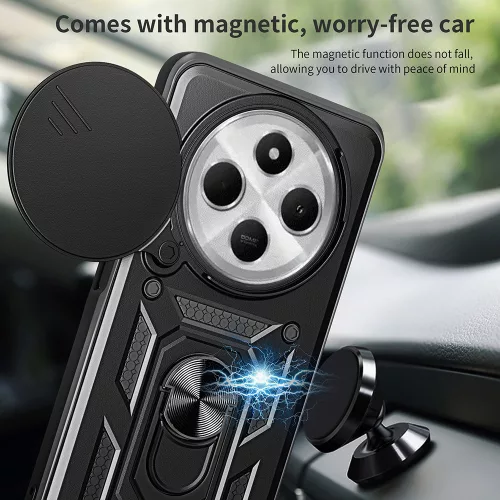 Techsuit - CamShield ütésálló tok - Xiaomi Redmi 14C / Poco C75 - Fekete