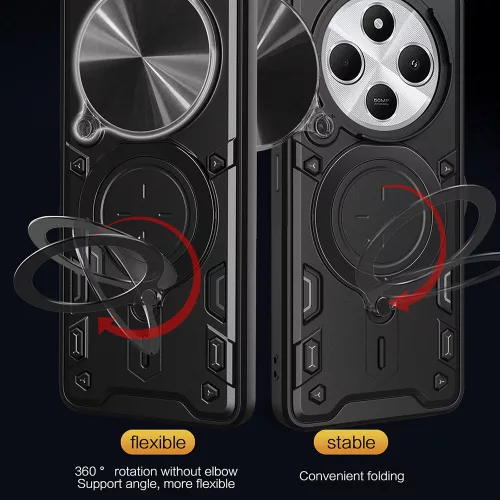 Techsuit - CamGuard Pro ütésálló tok - Xiaomi Redmi 14C / Poco C75 - Lila