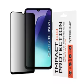   Techsuit - 111D Privacy betekintésgátló üvegfólia - Xiaomi Redmi 14C / Poco C75 / Xiaomi Redmi A5 4G (Regional) - Fekete