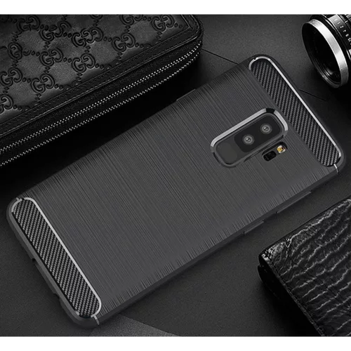Techsuit - Carbon szilikon tok - Samsung Galaxy S9 Plus - Fekete