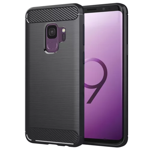 Techsuit - Carbon szilikon tok - Samsung Galaxy S9 - Fekete