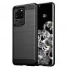Techsuit - Carbon szilikon tok - Samsung Galaxy S20 Ultra 4G / S20 Ultra 5G - Fekete