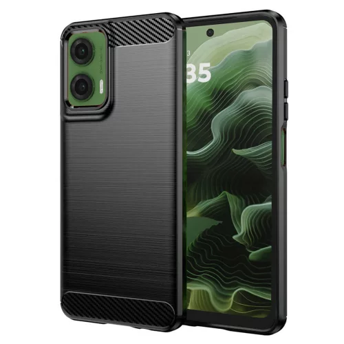 Techsuit - Carbon szilikon tok - Motorola Moto G35 - Fekete