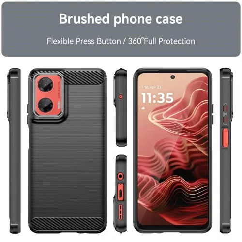 Techsuit - Carbon szilikon tok - Motorola Moto G35 - Kék