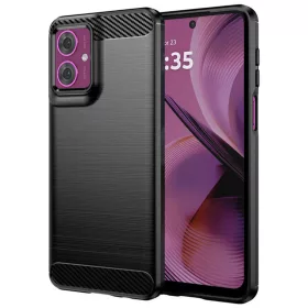 Techsuit - Carbon szilikon tok - Motorola Moto G55 - Fekete