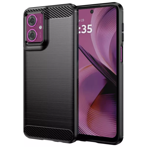 Techsuit - Carbon szilikon tok - Motorola Moto G55 - Fekete