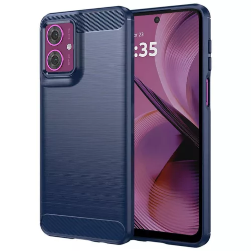 Techsuit - Carbon szilikon tok - Motorola Moto G55 - Kék