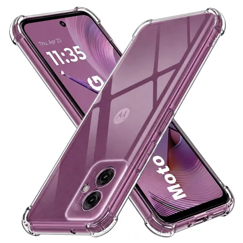 Techsuit - Shockproof Átlátszó Ütésálló Szilikon tok - Motorola Moto G55 - Átlátszó