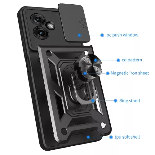 Techsuit - CamShield ütésálló tok - Motorola Moto G55 - Kék