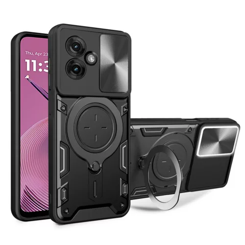Techsuit - CamGuard Pro tok ütésálló tok - Motorola Moto G55 - Fekete