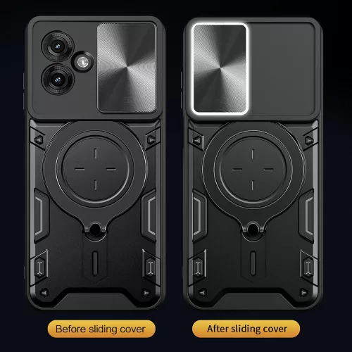 Techsuit - CamGuard Pro tok ütésálló tok - Motorola Moto G55 - Fekete