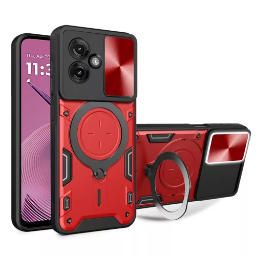 Techsuit - CamGuard Pro tok ütésálló tok - Motorola Moto G55 - Piros