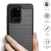 Techsuit - Carbon szilikon tok - Samsung Galaxy S20 Ultra 4G / S20 Ultra 5G - Fekete