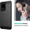 Techsuit - Carbon szilikon tok - Samsung Galaxy S20 Ultra 4G / S20 Ultra 5G - Fekete
