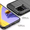 Techsuit - Carbon szilikon tok - Samsung Galaxy S20 Ultra 4G / S20 Ultra 5G - Fekete