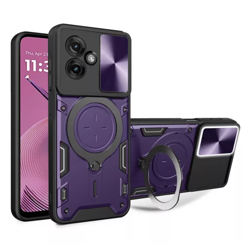 Techsuit - CamGuard Pro tok ütésálló tok - Motorola Moto G55 - Lila