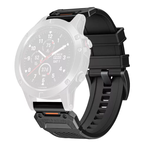 Techsuit - Watchband QuickFit 22mm (W068) - Garmin Fenix 5/5 Plus 6/6 Pro/7/Forerunner 935/945/970/ Approach S60 - Black