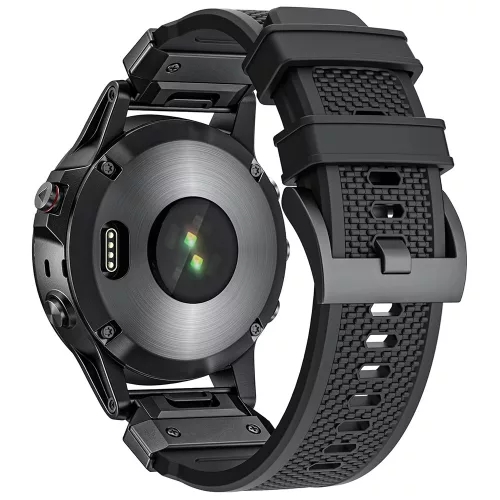 Techsuit - Watchband QuickFit 22mm (W068) - Garmin Fenix 5/5 Plus 6/6 Pro/7/Forerunner 935/945/970/ Approach S60 - Black