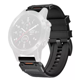   Techsuit - Watchband QuickFit 26mm (W068) - Garmin Fenix 3/3 HR/5X/5X Plus/6X/6X Pro/7X/7X Pro Solar - Black