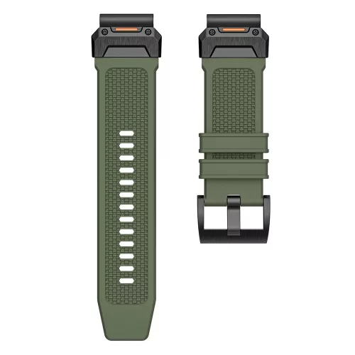 Techsuit - Watchband QuickFit 26mm (W068) - Garmin Fenix 3/3 HR/5X/5X Plus/6X/6X Pro/7X/7X Pro Solar - Green / Black