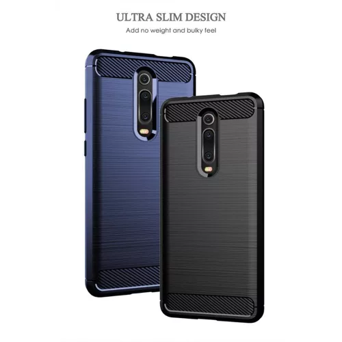Techsuit - Carbon szilikon tok - Xiaomi Mi 9T / Mi 9T Pro / Redmi K20 / Redmi K20 Pro - Fekete