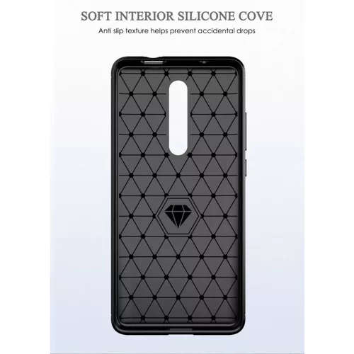 Techsuit - Carbon szilikon tok - Xiaomi Mi 9T / Mi 9T Pro / Redmi K20 / Redmi K20 Pro - Fekete
