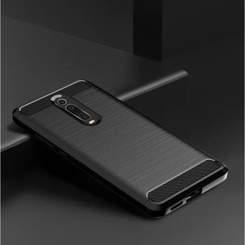 Techsuit - Carbon szilikon tok - Xiaomi Mi 9T / Mi 9T Pro / Redmi K20 / Redmi K20 Pro - Fekete